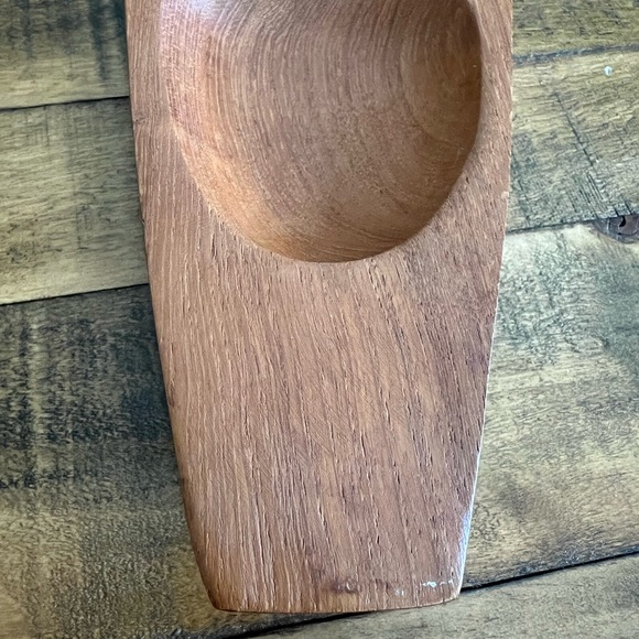 Mid-Century Modern teak tray Gondola style - Picture 2 of 7